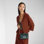 FENDI Baguette® Mini Dark green Selleria bag with 309 hand-sewn topstitches - Image 3